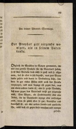 29-43, Am dritten Advents=Sonntage.