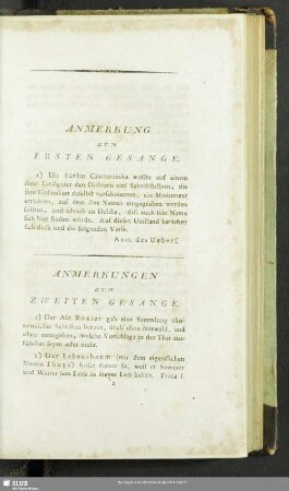 Anmerkung zum Ersten Gesange