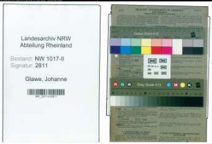 Entnazifizierung Johanne Glawe , geb. 11.12.1896 ()
