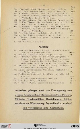Nachtrag (Nr. 831-839)