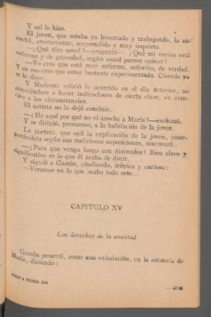 Capítulo XV - Los derechos de la amistad