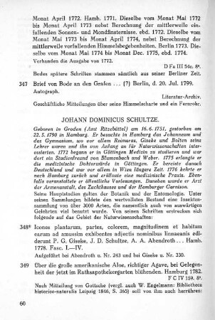 Johann Dominicus Schultze.