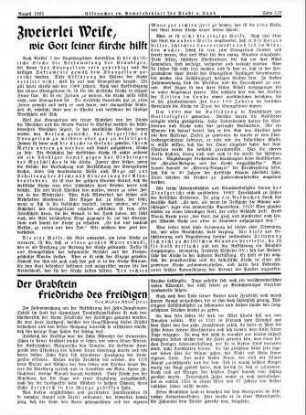 Zweierlei Weise, wie Gott seiner Kirche hilft