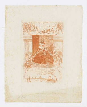 Küssendes Paar mit Besen, aus: Alfred Delvau, "Les dessous de Paris", Paris 1860