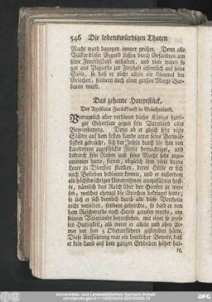 Das zehente Hauptstück. Des Agesilaus Zurückkunft in Griechenland.