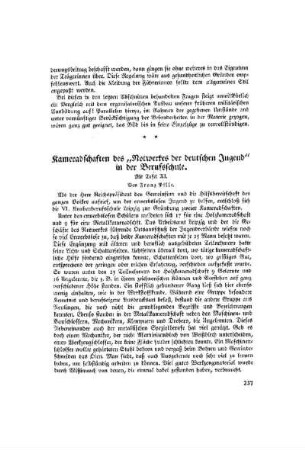 Kameradschaften des "Notwerkes der deutschen Jugend" in der Berufsschule