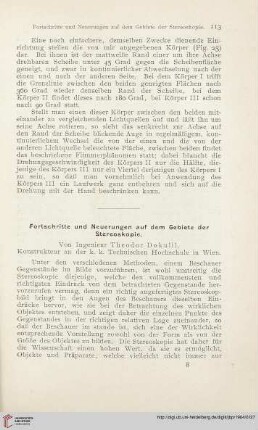 18: Fortschritte und Neuerungen auf dem Gebiete der Stereoskopie