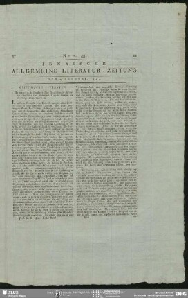 Jenaische Allgemeine Literatur-Zeitung, Nr. 48, vom 25.02.1804, Jena