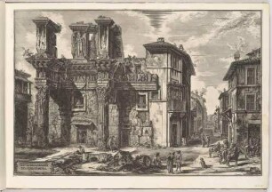 Veduta degli avanzi del Foro di Nerva (Ansicht des Nerva-Forums), aus der Folge "Vedute di Roma"