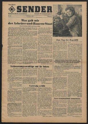 Betriebszeitung 'WF-Sender', Nr.38/1955 (5. Oktober 1955)