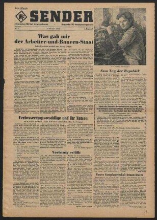 Betriebszeitung 'WF-Sender', Nr.38/1955 (5. Oktober 1955)