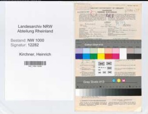 Entnazifizierung Heinrich Kirchner, geb. 28.05.1903 (Kaufm.Angest.)