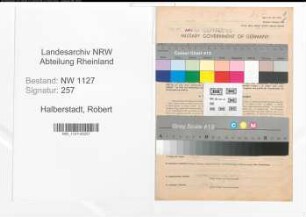 Entnazifizierung Robert Halberstadt , geb. 18.12.1904 (Waldwaerter)