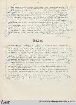 Bücher (Nr. 625-637)