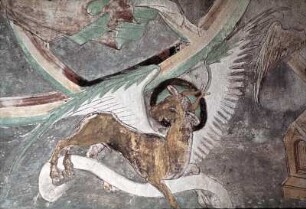 Christus in der Mandorla umgeben von den Kirchenvätern und den Evangelistensymbolen