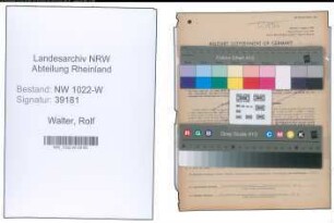 Entnazifizierung Rolf Walter , geb. 27.02.1910 (Kaufmann)