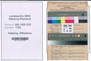 Entnazifizierung Wilhelmine Kettering , geb. 16.02.1898 ()