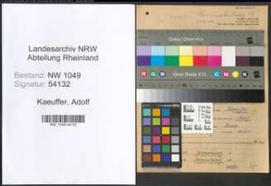Entnazifizierung Adolf Kaeuffer , geb. 08.09.1891 (Finanzamtsangestellter)
