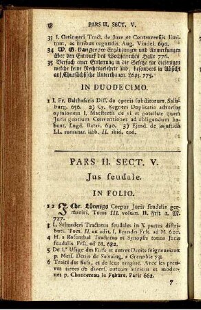 Sectio V. Jus feudale.