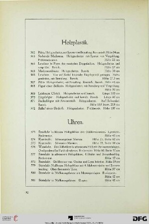 Holzplastik (Nr. 562-572)
