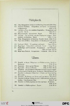 Holzplastik (Nr. 562-572)