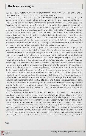 36: [Rezension von: Subsidia Latina. Autorenbezogene Begleitgrammatik - Mittelstufe. Für Latein als 1. und 2. Fremdsprache]