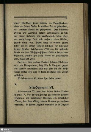 X. Friedemann VI.