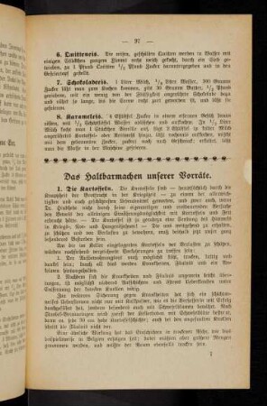 97-108, Das Haltbarmachen unserer Vorräte