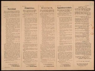 "Merkblatt. Auszug aus der Verordnung des Oberbefehlshabers Ost betreffend den Schutz der Forst- und Landwirtschaft vom 19. Juli 1917 (IX. Nr. 2220)"