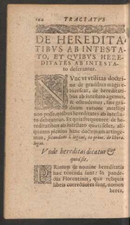 De Hereditatibus Ab Intestato, Et Quibus Hereditates Ab Intestato deferantur.