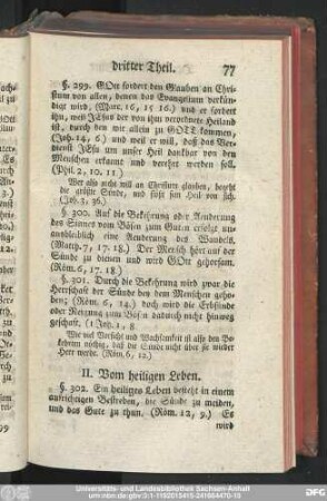II. Vom heiligen Leben.