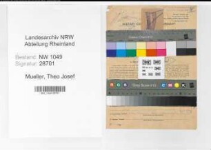 Entnazifizierung Theo Josef Mueller , geb. 10.05.1894 (Bahnbeamter)