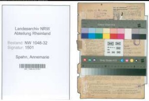 Entnazifizierung Annemarie Spahn , geb. 25.05.1903 (Historikerin)