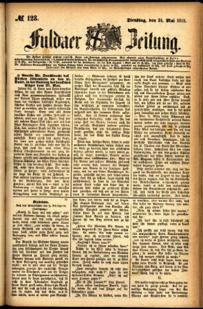 Ausgabe vom Dienstag, den 31. Mai 1881.