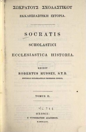 Socratis Scholastici Ecclesiastica historia. 2