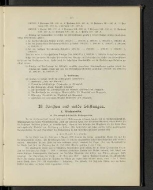 XII. Kirchen und milde Stiftungen.
