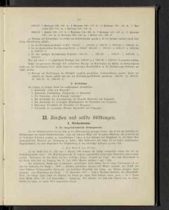 XII. Kirchen und milde Stiftungen.