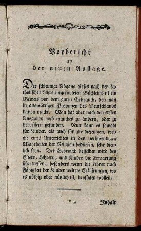 Vorbericht zu der neuen Auflage.