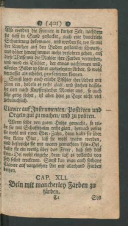 Cap. XLI. Bein mit mancherley Farben zu färben
