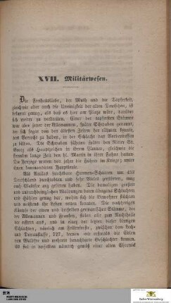 XVII. Militärwesen