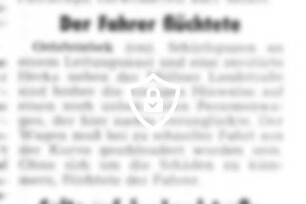 Der Fahrer flüchtete