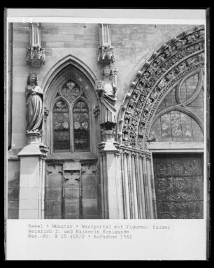 Westportal, nördliches Fenster: Heinrich II.