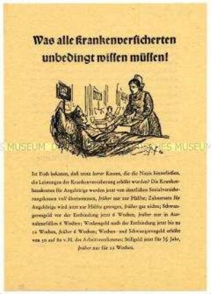 Illustriertes Flugblatt mit Wahlpropaganda der SED