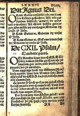 De CXII. Psalm / Laudate pueri.