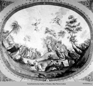 Deckendekoration : Christus auf dem Berg Tabor?