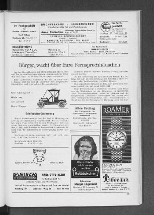 Bürger, wacht über Eure Fernsprechhäuschen