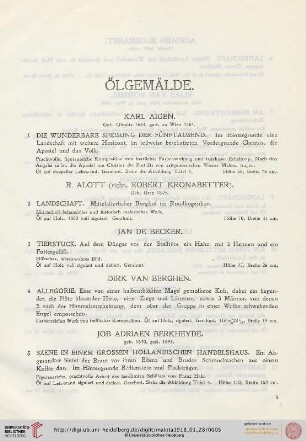 Ölgemälde (Nr. 1-62)