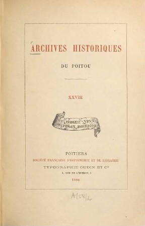 Cartulaire des Sires de Rays : . Publ. par René Blanchard. [Zwischentit.], 1 = 28