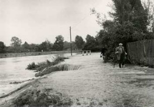 Großzschocher bei Leipzig, Hochwasser 1954