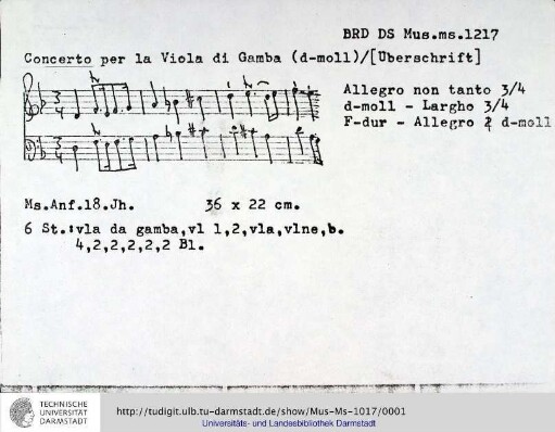 Konzert d-moll
